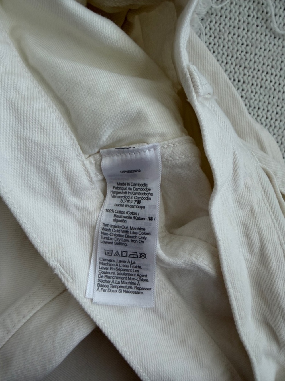 Madewell 100% Cotton Rilee Denim Midi Skirt White Size 28 - Picture 8 of 8